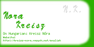 nora kreisz business card